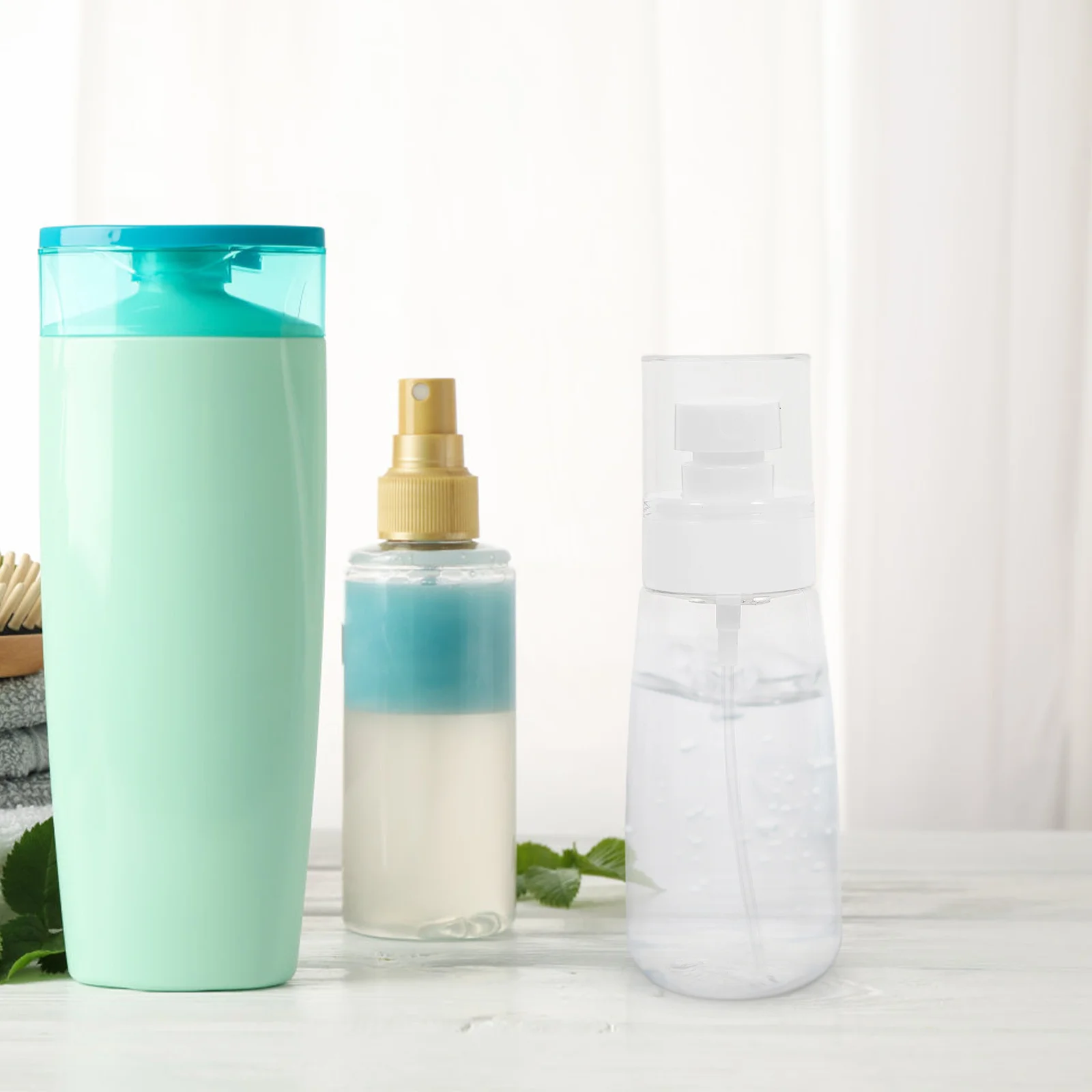 6 個旅行詰め替えボトル透明ポータブルスプレー漏れ防止香水洗顔ボディローションファインミストスプレーボトル