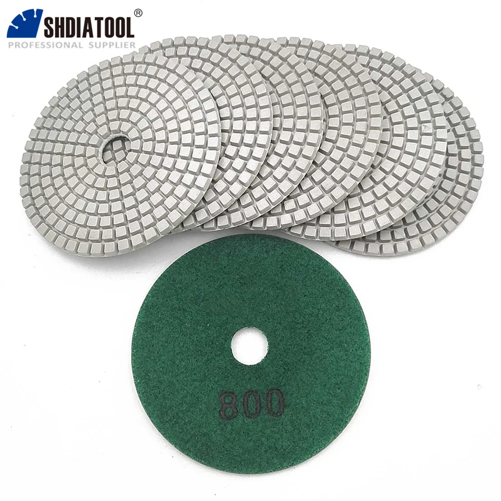 SHDIATOOL 10Pcs #800 Diameter 100mm White Resin Bond Sanding Discs 4\
