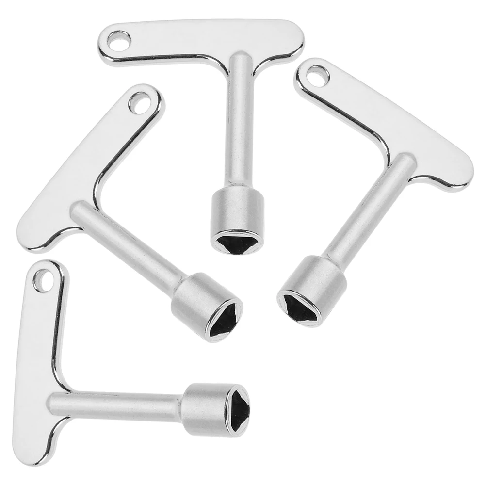 

4pcs Triangle Keys Trash Bin Garbage Can Key Cabinet Key Reliable Operation Versatile Application Silver Alloy Home