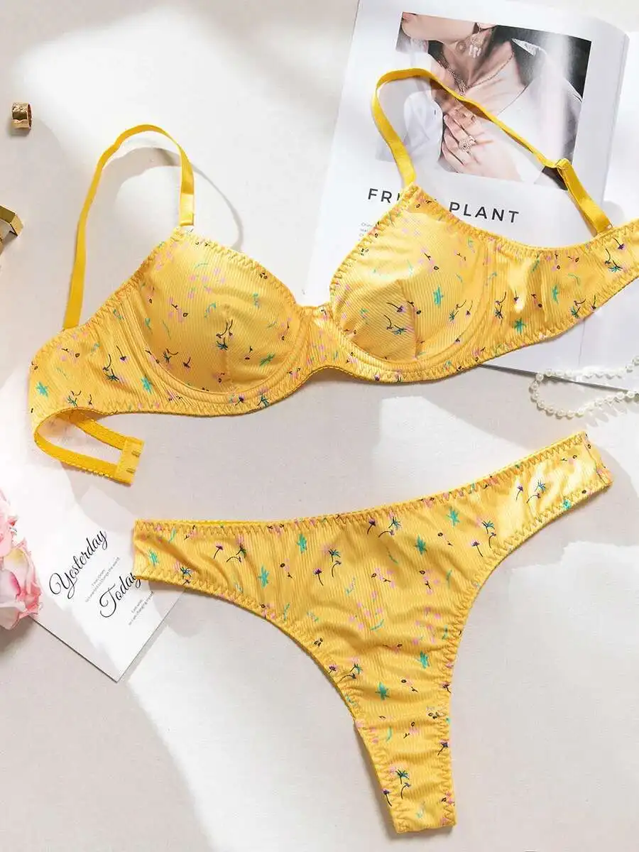 Sexy Flower Embroidery Bikini Backless Deep V Suspenders Sleeveless Bikini For Beach Vacation Holiday Pool Party Charming 6SYN