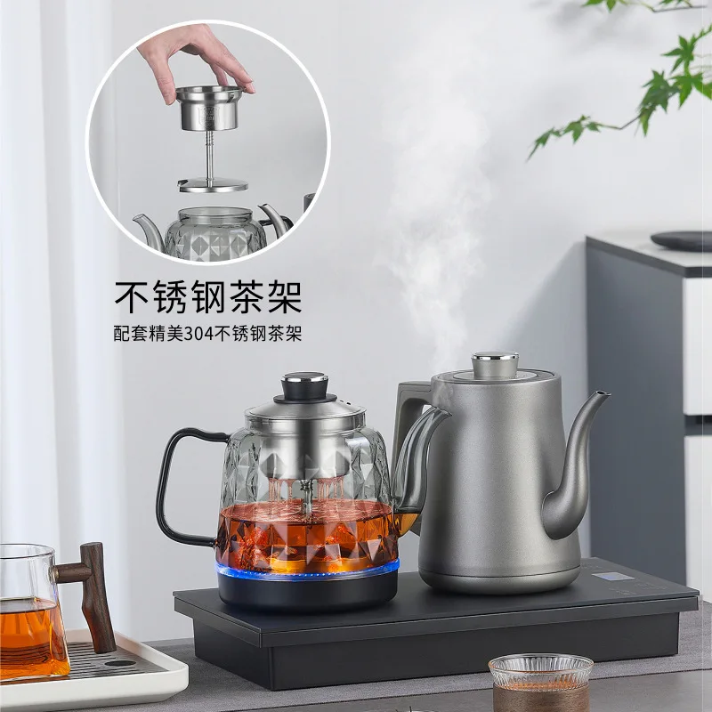 Be suitable for automatic bottom double water pure titanium kettle tea table tea table embedded tea brewer customizable