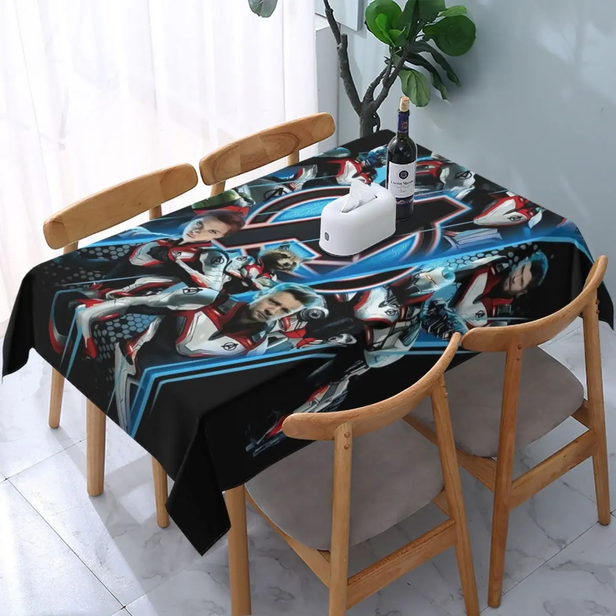 Rectangular Disney Iron Man Marvel Film Table Cloth Waterproof Tablecloth Outdoor 45