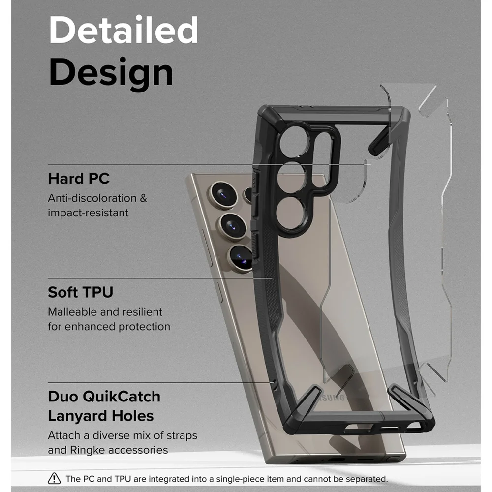 Etui Ringke Fusion X do Samsung Galaxy S24 Ultra z kamuflażem i wzmocnioną boczną osłoną przeciwwstrząsową — zdjęcie produktu 4