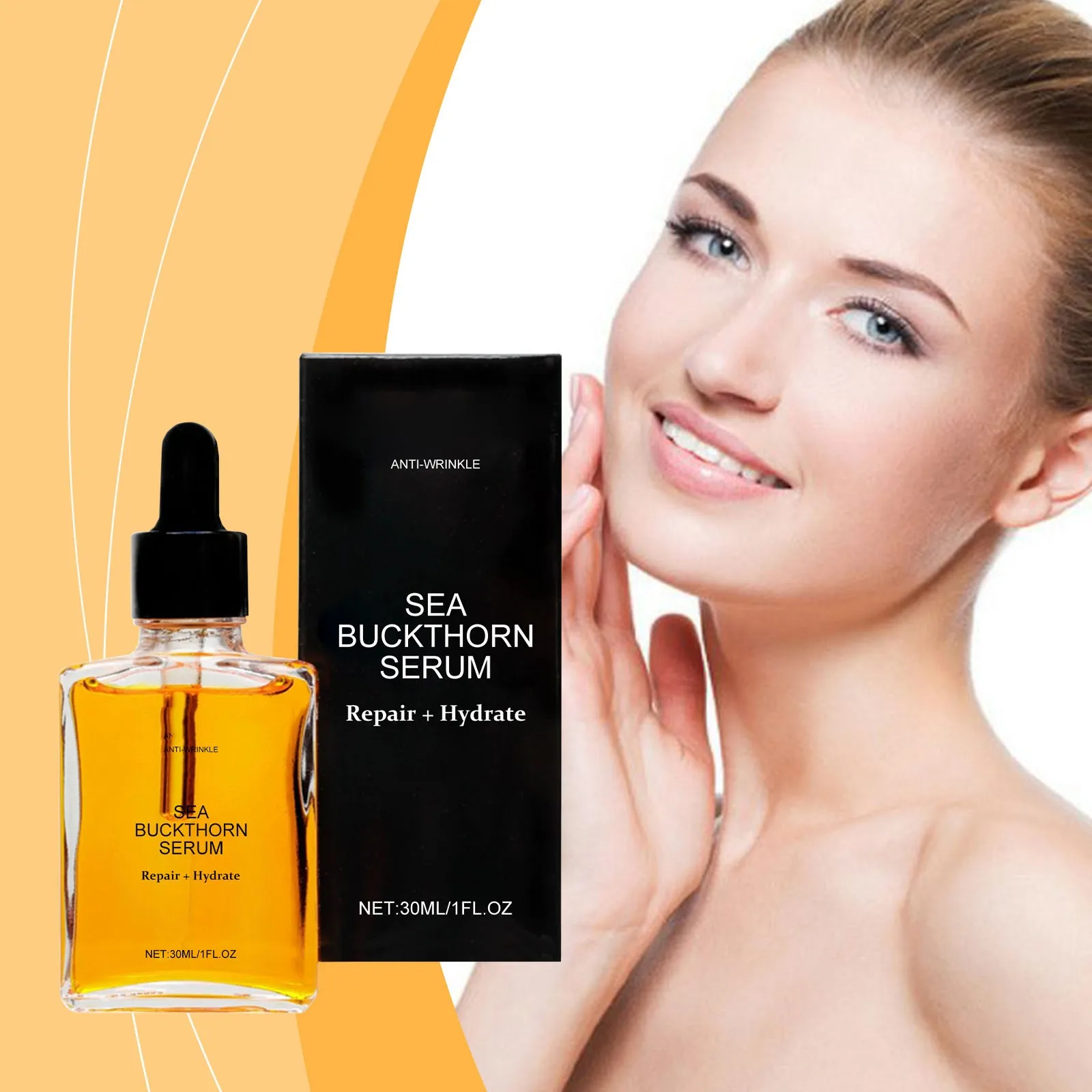 Sea Buckthorn Serum Dry Fine Lines Wrinkles Sunburn Aging Sea Buckthorn Serum 30ml