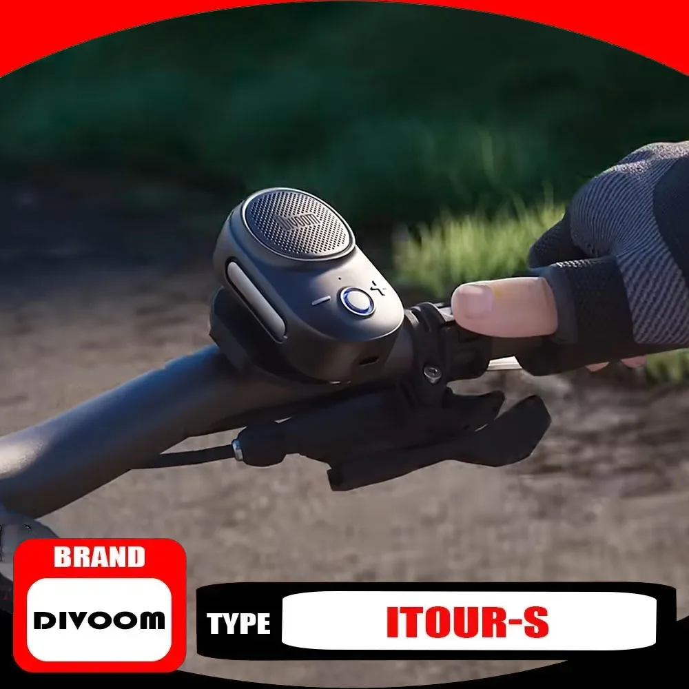 

Портативная Bluetooth-колонка Divoom Itour-S с длительным временем автономной работы, водонепроницаемостью IP67, стереозвуком и встроенным креплением-клипсой для использования на улице