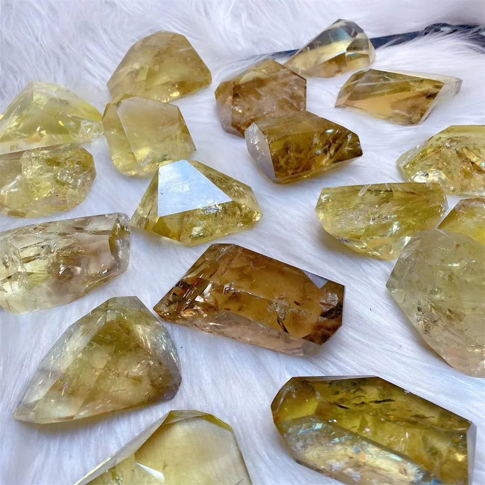 

High Quality Natural Crystal Rainbow Citrine Freeform Stone Spiritual Quartz Mineral Healing Gemstones Gift