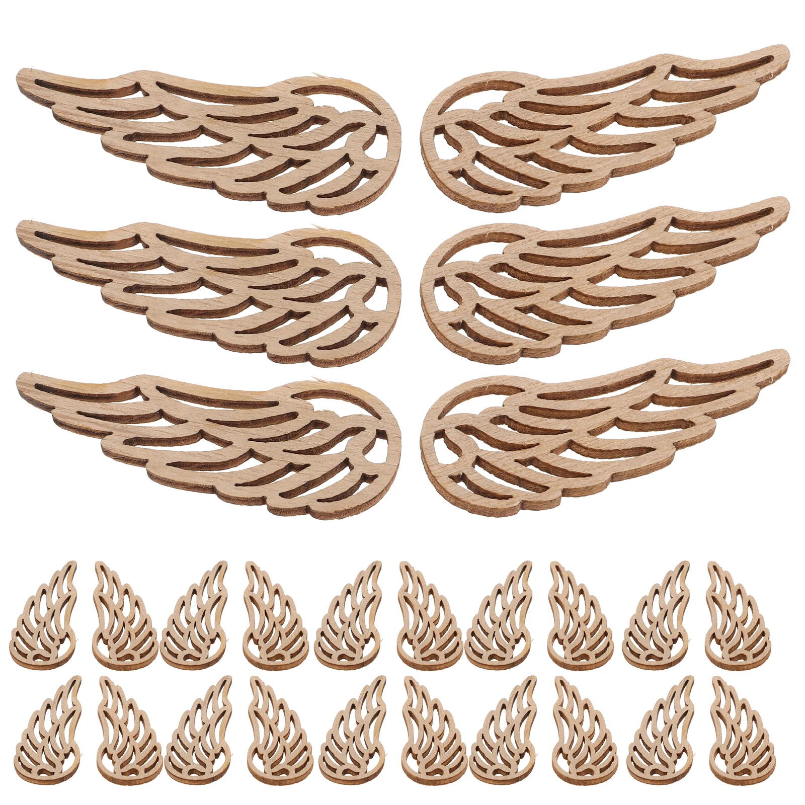 

50 Pcs Nonporous Log Color Wood Slices Toddler Wooden Christmas Tree Embellishments