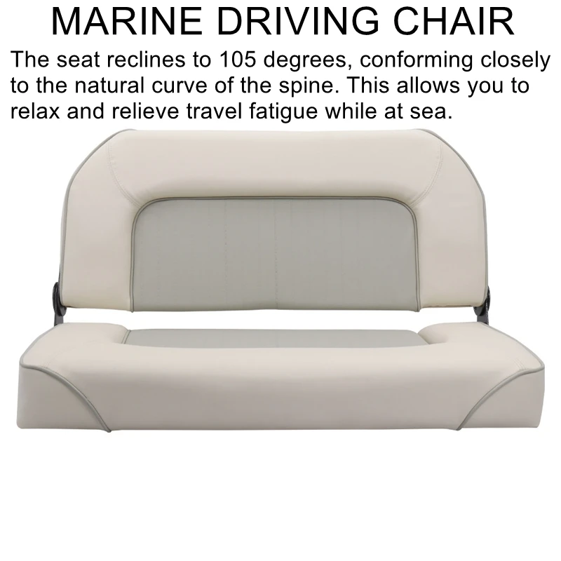 Two-Person Leather Pilot Seat: Waterproof, UV-Resistant, and Stain-Resistant Seats for Yachts and Speedboats