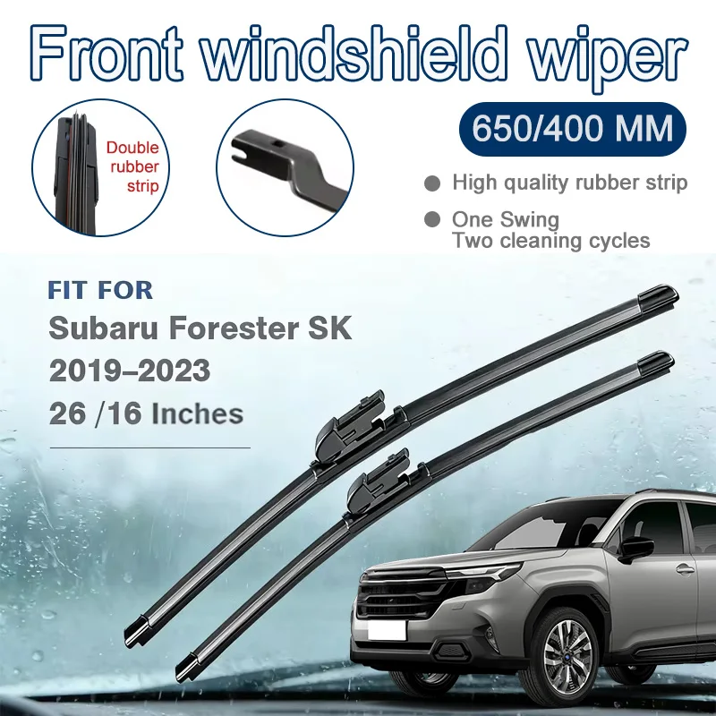 

For Subaru Forester SK 2019-2023 Front Windscreen Wiper Blades - 26"+16" Windshield Replacement Car Window Parts 2022 2021 2020