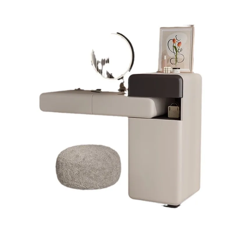 

Italian simple dresser bedroom small chest integrated modern minimalist level bedside retractable makeup table