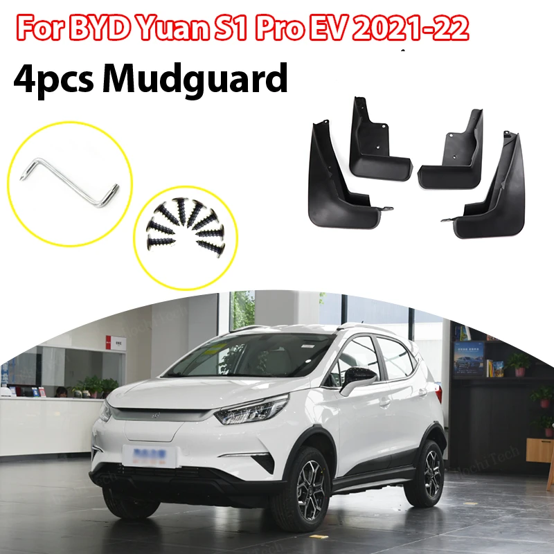 

Splash Guards Fender MudFlaps Front Rear Car Accessories 4pcs Mudguards For BYD Yuan Pro EV 2021 2022 Mudflaps Splash Guards Mud