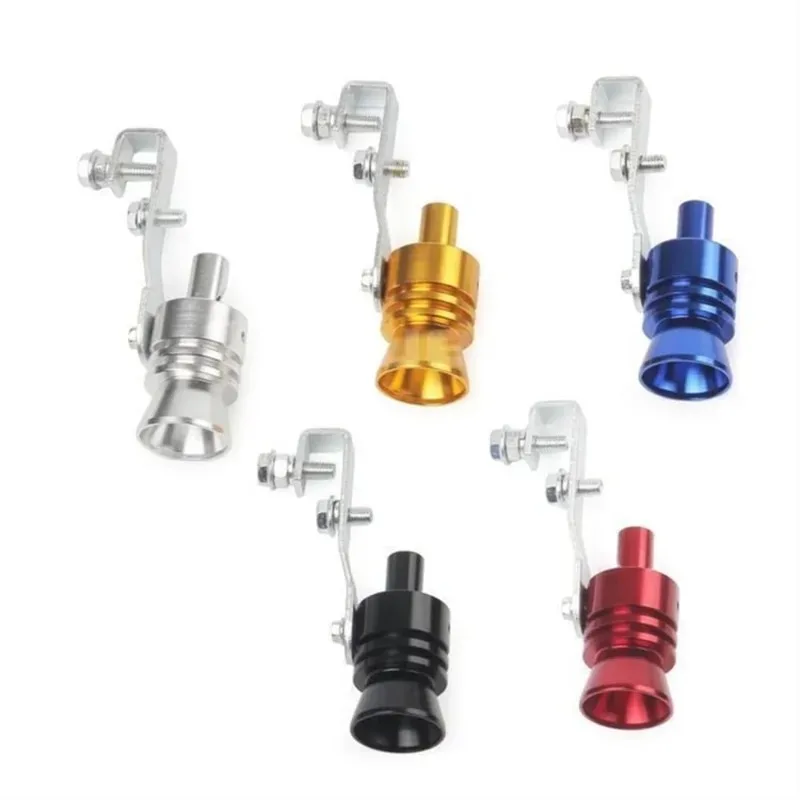 Novo 1 pçs colorido carro modificado turbina apito dispositivo de som tubo de escape cauda garganta apito cauda do carro apito anel para ipm