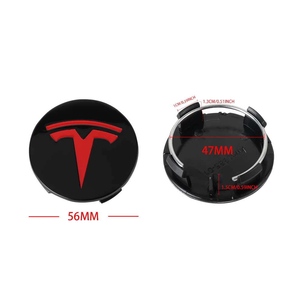 4pcs/set 56mm original wheel hub cover wheel hub tire center cover logo Applicable For Tesla Model3 Model Y Model S Accessories