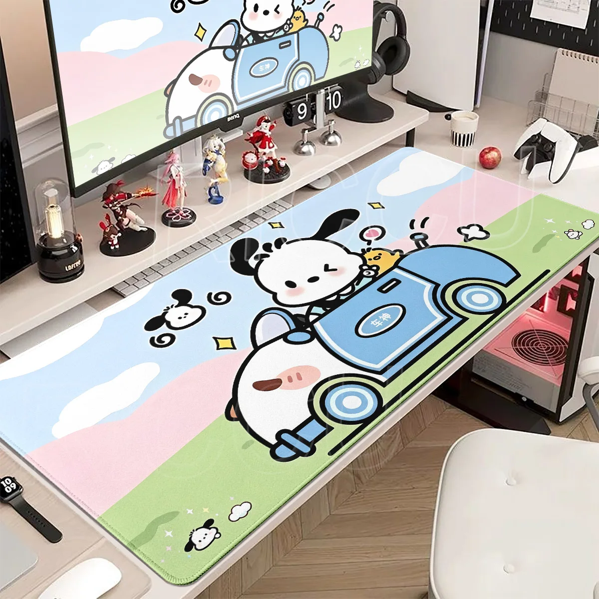Kawaii P-Pochaccos PC Mouse Pad Computer Mat Deskpad Laptop Keyboard Mat Office Large Landscape Mousepad Gamer HD  Office Decor