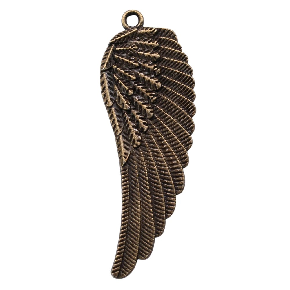 WYSIWYG 4pcs 55x19mm Angel Wings Charm Pendants 2 Colors Wing Pendants Charm For Necklace Making Earring Making