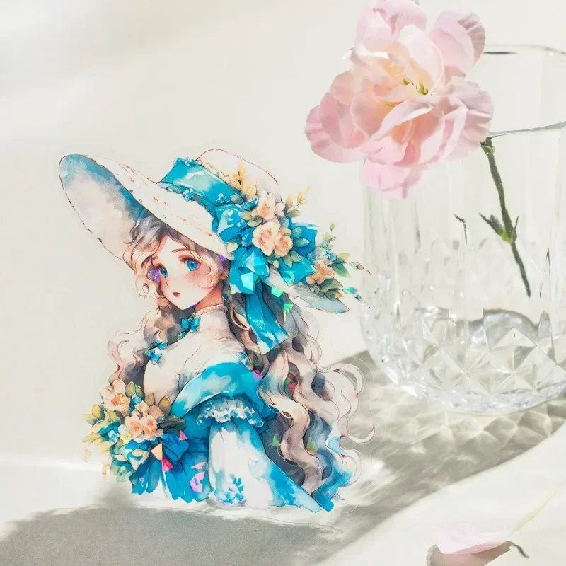 5Pieces Handbook Supplies Decor Sticker Sweet Princess Shell Light Material Decoration Little Bear Prince Scrapbook 162*105mm view 5