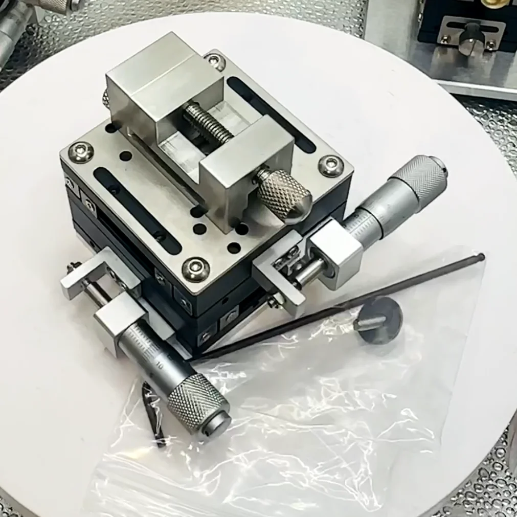 XY Axis Linear Stage Fine-tuning Frame Precision Measurement with stainless steel micro Clamping vise