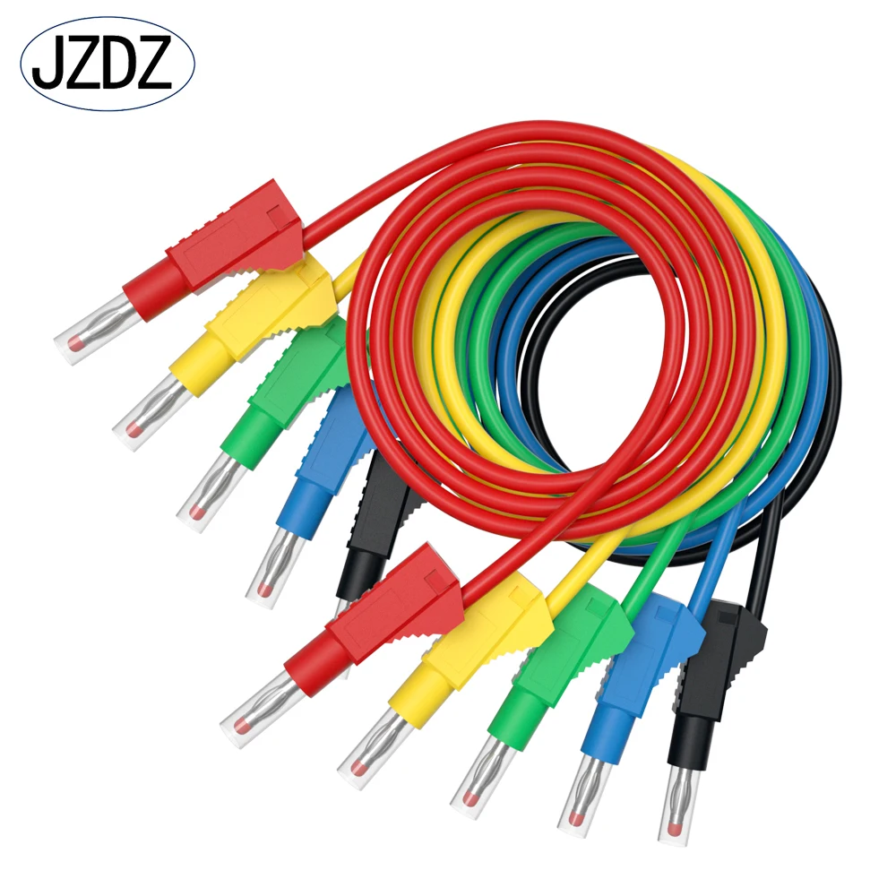 Imagem -02 - Jzdz-kit Chumbo de Teste Multímetro Plugue Banana Clipe Jacaré Garfo tipo u Sonda de Teste Cabos Elétricos de Medição Segurança mm 8003