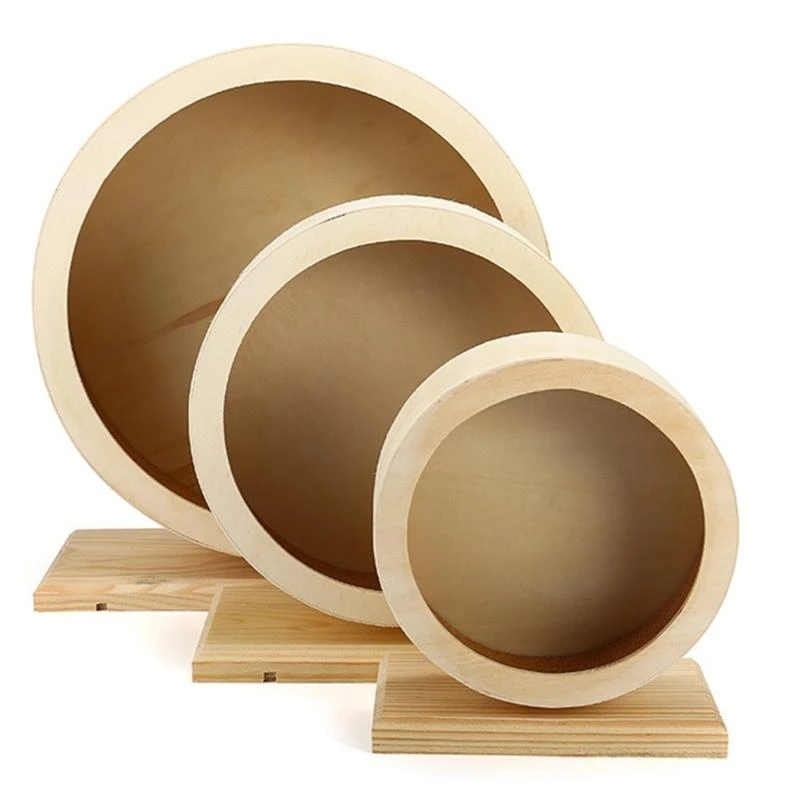 Hamster Exercise Wheel Natural Mute Running Roller Toy for Small Pet Entertainment Active Pet Funny Playsets JOMD