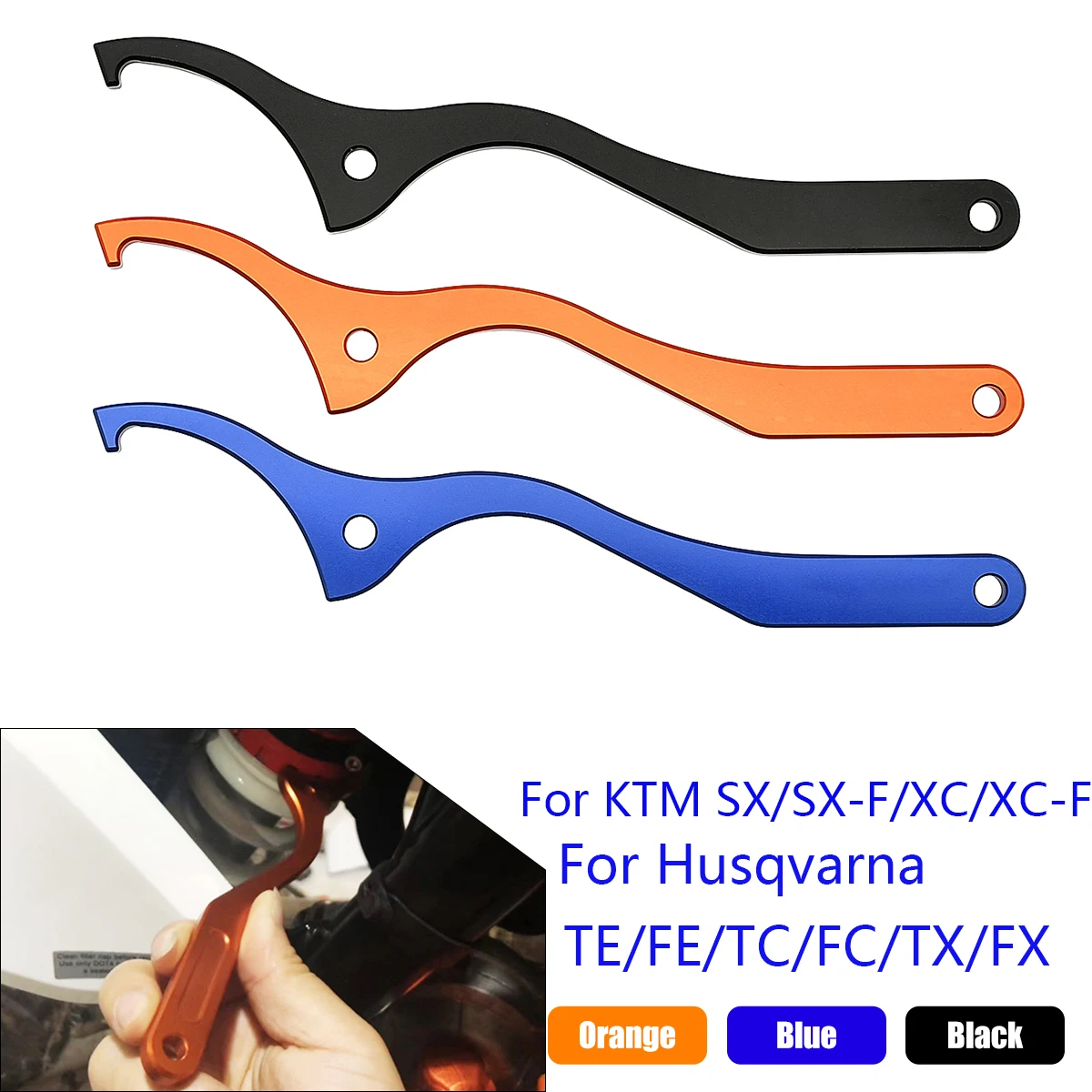 

For KTM EXC EXC-F SX SX-F XC XC-F XC-W XCW-F Husqvarna FC FE TC TE Motorcycle Rear Damping Shock Absorber Spanner Wrench Tool