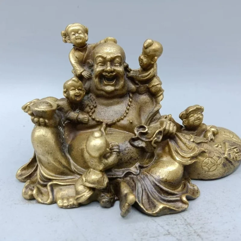 

Alloy Wuzi Opera Buddha Maitreya Buddha Ornaments Big Belly Smiling Buddha Home Craft Decoration Ornaments Desk Ornament