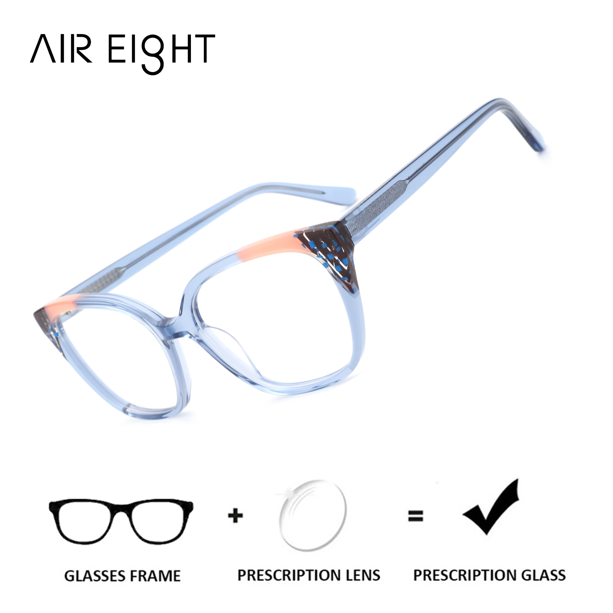 

AIREIGHT Fashion Butterfly Acetate Prescription Glasses For Women Blue Light Presbyopic Optical Eyeglasses Myopia Lenses