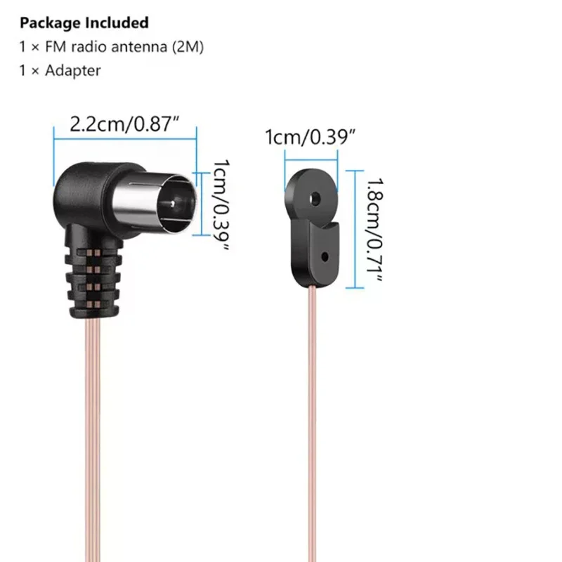 

1PC FM Antenna 75 Ohm F Type Male Plug for Home Radio Stereo Signal Receiver Aerial
