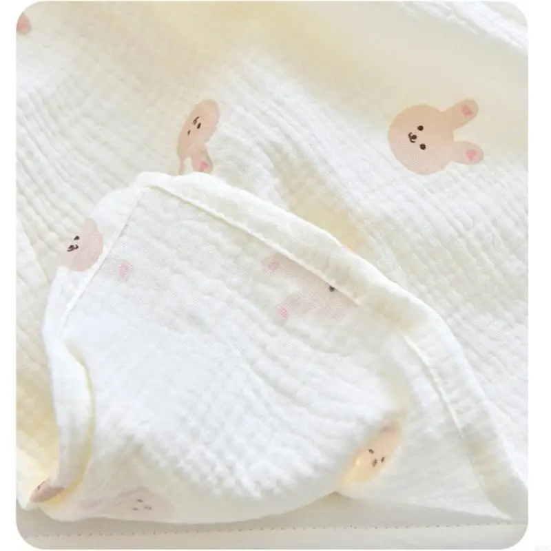 بطانية قماط من الموسلين للأطفال M89C للأولاد والبنات قابلة للتنفس وصديقة للبشرة