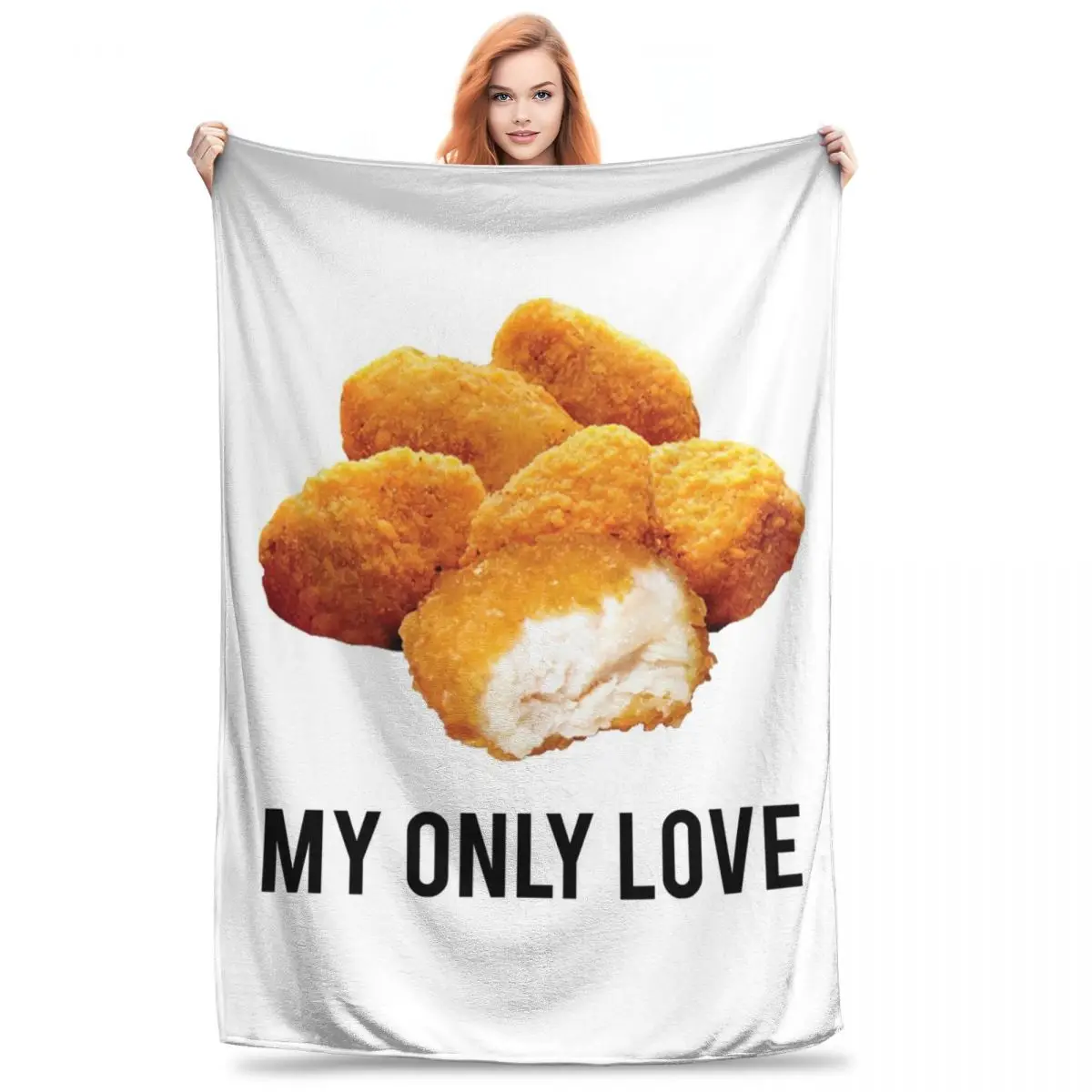 Chicken Nuggets My Only Love Blanket Flannel Portable Throw Blankets Throw Blanket For Couch Bedding Travel Throws Bedspread