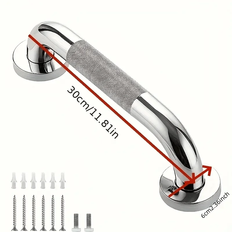 

Stainless Steel Bathroom Safety Handrails , Sturdy Construction, Durable Handrail, Support Rail