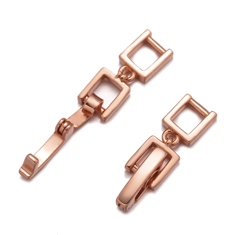 5 teile/los 18 Karat vergoldete Verlängerung falten über Verschlüsse für DIY Halsketten Armbänder Extender Schmuck herstellung liefert Zubehör – Detail 4