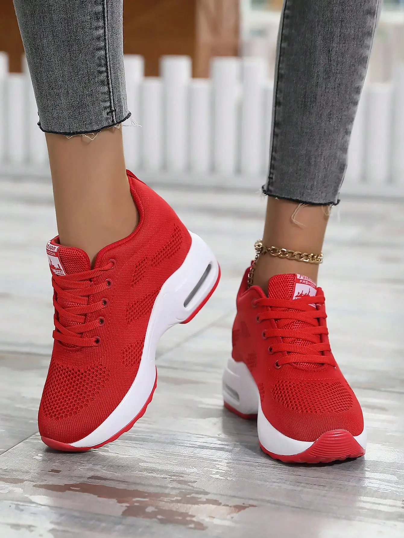 

Women Wedge Sneaker Air Cushion Casual Tennis Shoes Woman Lightweight Arch Support Walking Shoes Baskets Femmes Tendances 1912 v