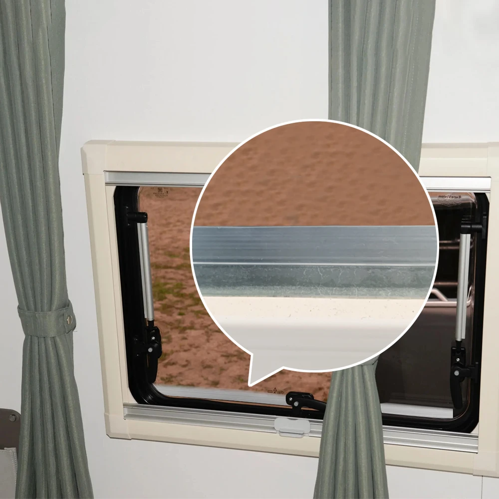 Tira de sellado de ventana de puerta de coche, cinta de sellado de silicona transparente para pelado de clima, para RV, caravana, autocaravana,