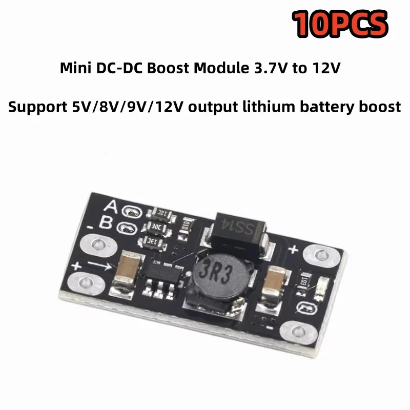10 قطعة وحدة دفعة DC-DC صغيرة 3.7 فولت-12 فولت إلى 5 فولت/8 فولت/9 فولت/12 فولت مخرج بطارية ليثيوم وحدة معززة الجهد #1
