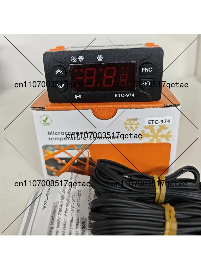 ETC-974 Digital Temperature Controller Refrigerator Defrosting Thermostat Dual NTC Sensor 230V