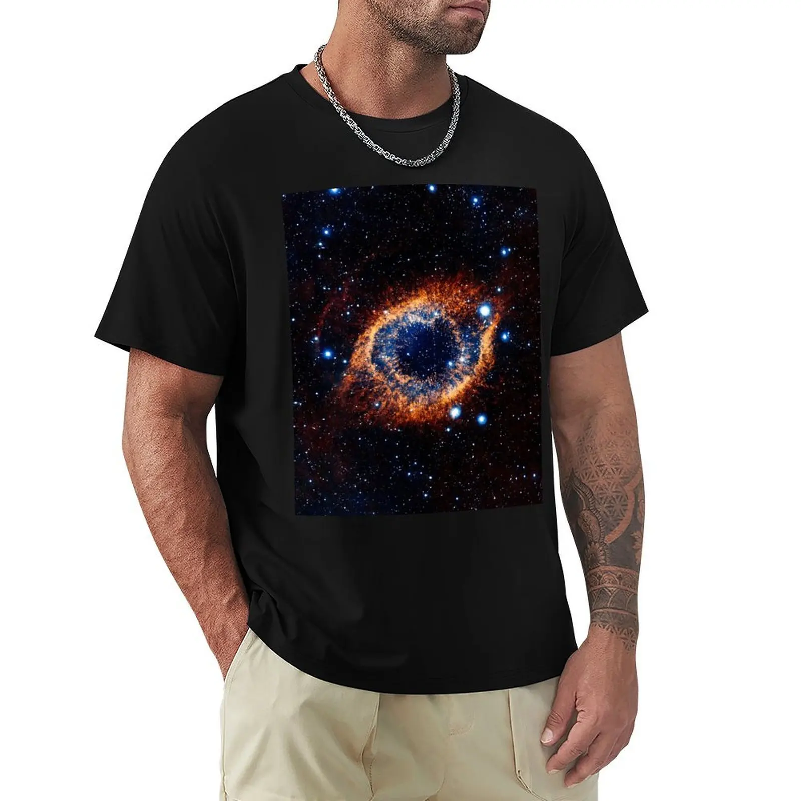 

Helix Nebula (Infrared) T-Shirt plus sizes Blouse kawaii clothes men t shirts high quality
