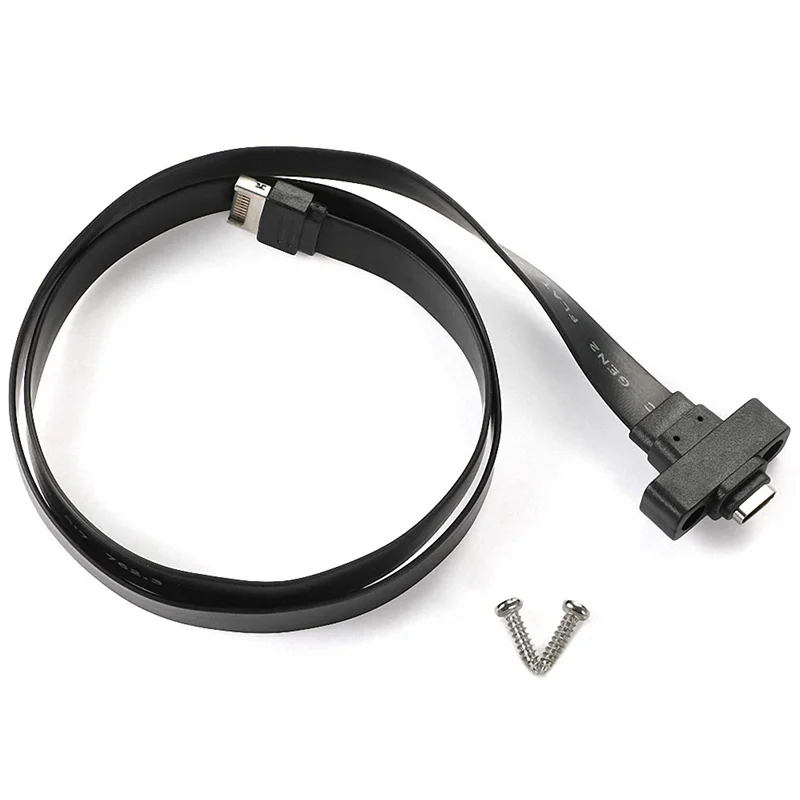 VVNB-USB 3.1 اللوحة الأمامية نوع E ذكر إلى USB-C نوع C كابل توسيع لوحة أم للكمبيوتر موصل سلك الحبل خط
