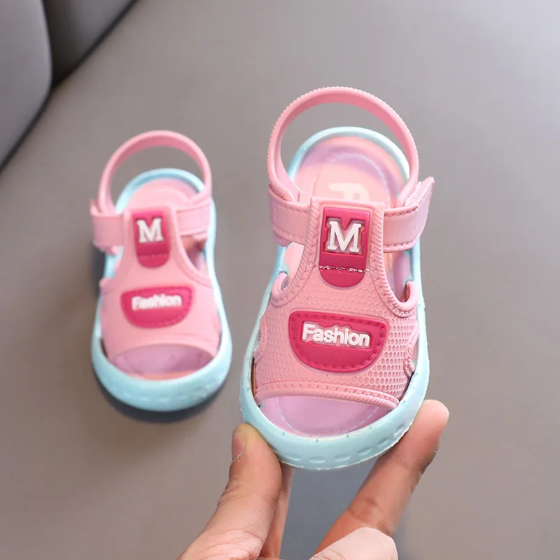 New Summer Baby Toddler Slip-On Soft-Soled Non-Slip Beach Sandals Open-Toe Water Shoes Boys Girls Kids Children Casual Sandals