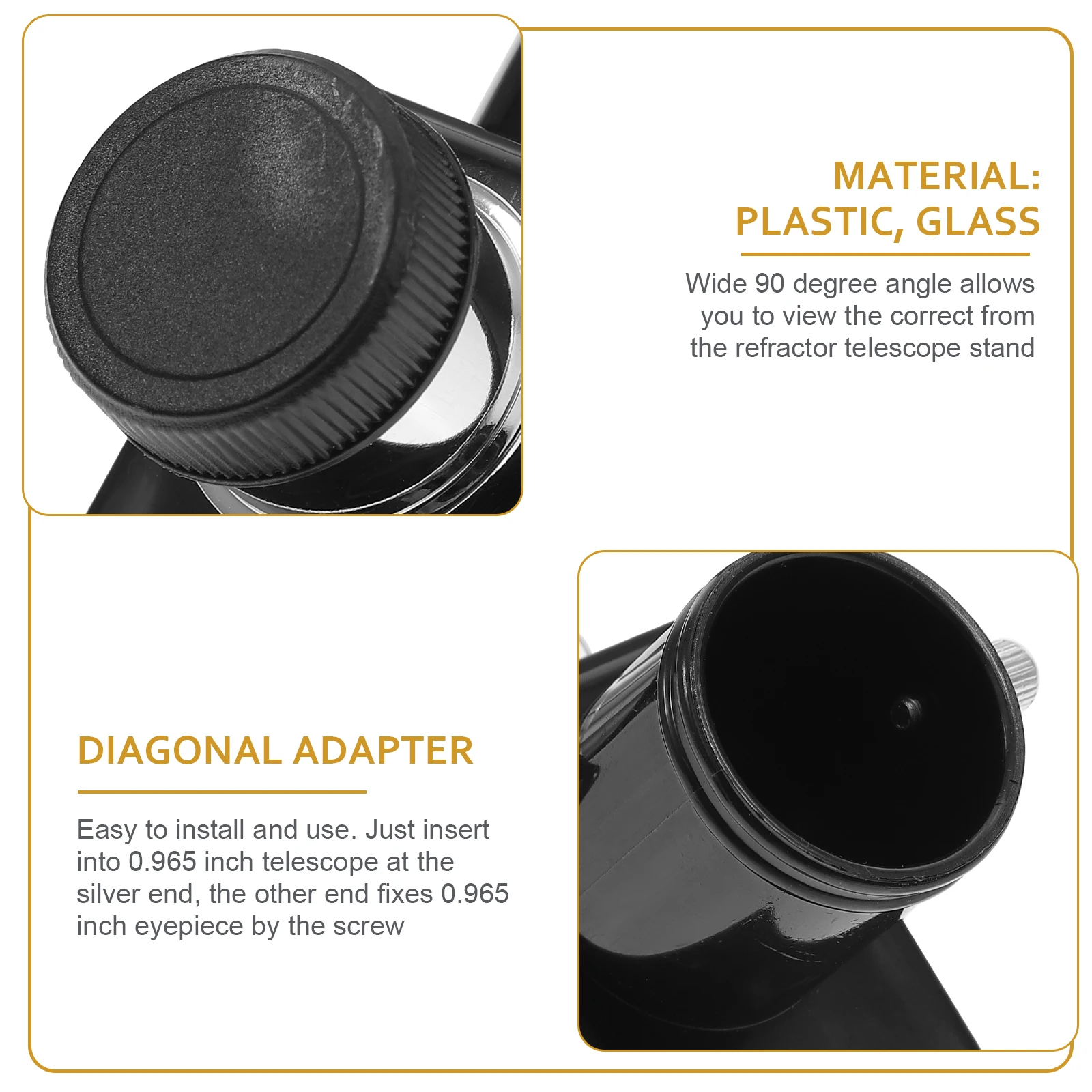 

Astronomical Telescope Mirror Accessories Adapter Optical Diagonal for 90 Degree