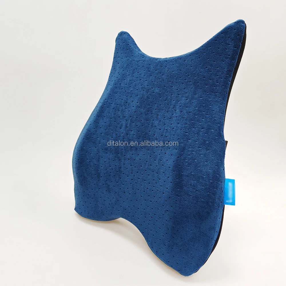 Posture Support Cushion Cooling Gel Memory Foam Lumbar Pillow for Office Chair Car Seat Pain Relief Back Support