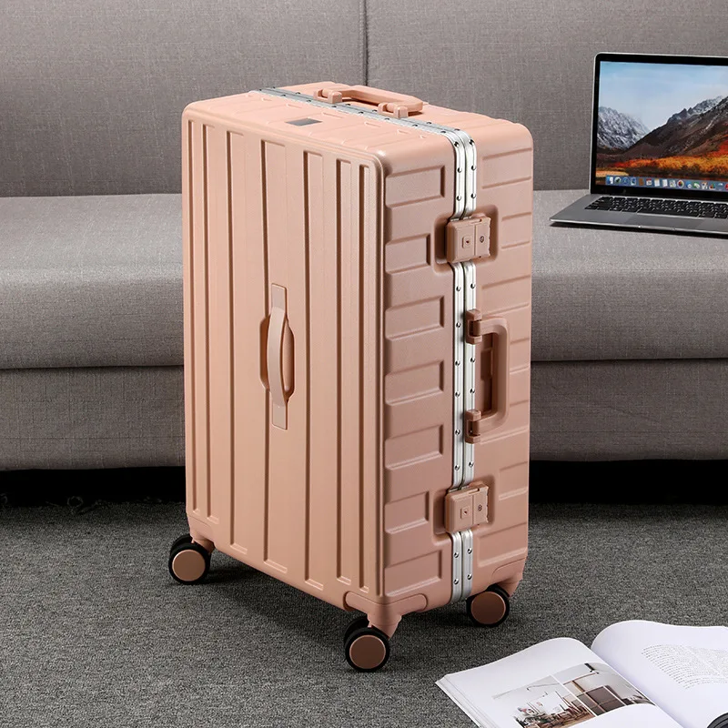 Sturdy and Durable Suitcase Boy Universal Wheel Man's New Aluminum Frame Pull Rod Password Travel Large-Capacity Maletas