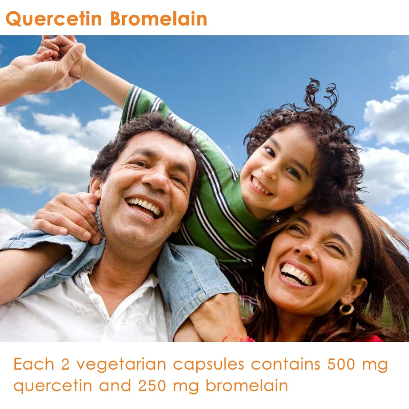 ธรรมชาติ quercetin bromelain-สนับสนุนภูมิคุ้มกันและสุขภาพหัวใจส่งเสริม Comfort ข้อต่อ