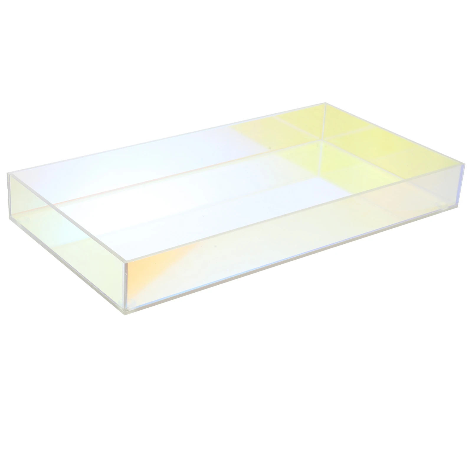 

Acrylic Storage Tray for Jewelry Cosmetics Colorful Organizer Vanity Trays Dresser Tops Bathroom Counter Display