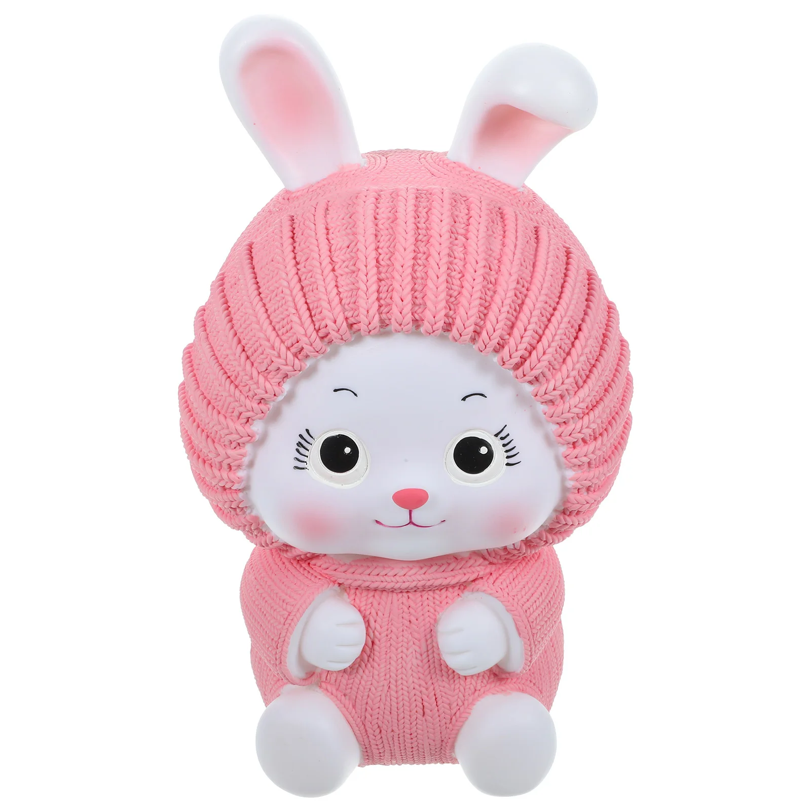 

Cute Rabbit Shaped Piggy Bank Pink 1542 Backpack Bunny Coin Jar Kids Saving Pot Desktop Decor Easter Gift Vinyl Unbreakable