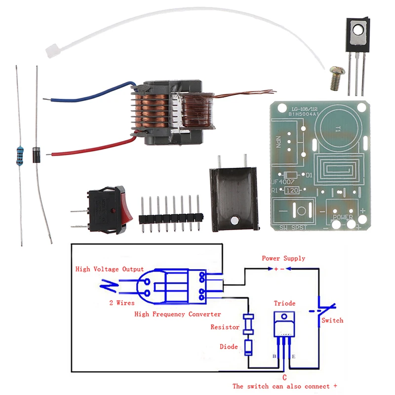 15KV Transformer DC High Voltage Arc Ignition Generator Inverter Boost Diy Kit Electronic PCB Board Module 1Set Dropshipping