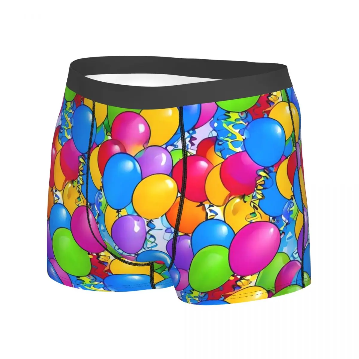 Balloon Twister Underwear Colorful Print Sexy Underpants Design Boxer Brief 3D Pouch Male Plus Size Trunk