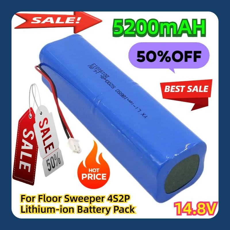 5200mAh pour balayeuse de sol 14.8V 4S2P batterie Lithium-ion