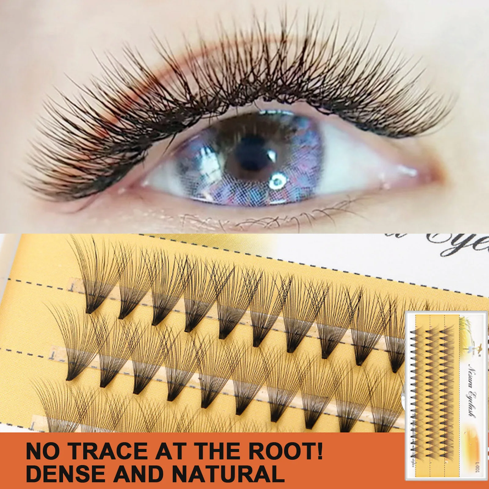 False Eyelash Extension Kit Not Scattering 3D Effect Wearable Eyelashes for Beauty Lovers Girls