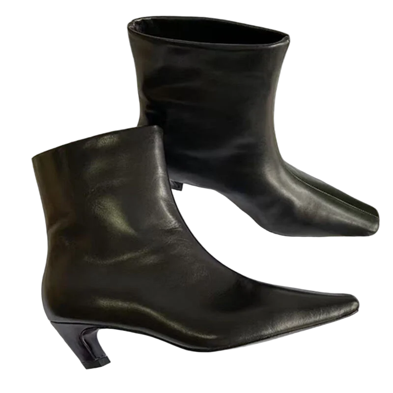 

Withered Autumn Winter Boots French Kitten Heel Ankle Boots Minimalist Stylish And Elegant 5cm High Heel Boots Shoes For Women