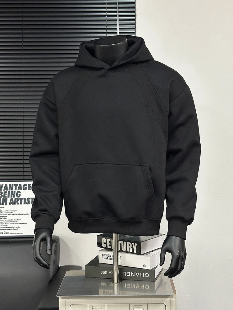 

Мужская толстовка Bla Hoodie в американском ретро-стиле, плотная, с капюшоном, Cleanfit, премиум-качество, верхняя одежда для осеннего сезона, полиэстер...